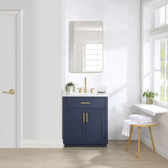 Altair Gavino 30" Single Bathroom Vanity with Grain White Engineered Stone Countertop - 557030