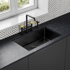 Swiss Madison Avallon Pro Widespread Kitchen Faucet with Side Sprayer SM-KF79 - The Home Selection