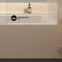 Swiss Madison Voltaire 60" X 30" Right-Hand Drain Alcove Bathtub with Apron - SM-AB593 - The Home Selection
