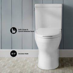 Swiss Madison Classé Two-Piece Elongated Toilet Side Flush 1.28 gpf - SM-2T130 - The Home Selection
