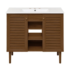 Swiss Madison Bron 36" Freestanding Bathroom Vanity with 3-Hole Widespread Sink Top - SM-BV6202