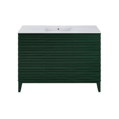 Swiss Madison Cascade 48" Freestanding Bathroom Vanity in Green Oak with Sink Top - SM-BV557GA