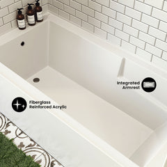 Swiss Madison Voltaire 72" x 36" Right-Hand Drain Alcove Bathtub with Apron - SM-AB555 - The Home Selection