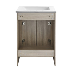 Swiss Madison Burdon 24 in. Bathroom Vanity With Ceramic Sink Top - SM-BV43 - The Home Selection