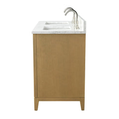 Vanity Art 54-Inch Bathroom Vanity: Double Sink, Ceramic Top, Soft-Closing Doors & Drawers, Solid Wood Frame - CVH54D