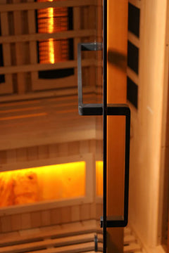 Golden Design 8000 Reserve Series Full Spectrum PureTech™ FAR Infrared Sauna Corner Unit with Himalayan Salt Bar , Near Zero EMF  3-Person - GDI-8035-03