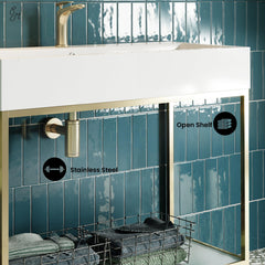 Swiss Madison Pierre 40 Single, Freestanding, Open Shelf, Metal Frame Bathroom Vanity - SM-BV73 - The Home Selection