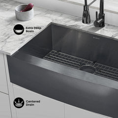 Swiss Madison Rivage 30" x 21" Stainless Steel, Single Basin, Farmhouse Kitchen Sink with Apron - SM-KS759 - The Home Selection