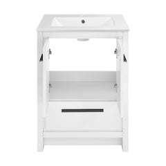 Swiss Madison Virage 24 in. White Bathroom Vanity With Ceramic Sink Top - SM-BV730W - The Home Selection