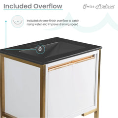 Swiss Madison Marseille 24 Bathroom Vanity in White - SM-BV217WBG - The Home Selection