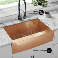 Swiss Madison Rivage 30" x 21" Stainless Steel, Single Basin, Farmhouse Kitchen Sink with Apron - SM-KS759 - The Home Selection