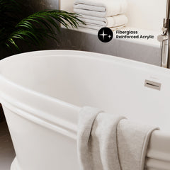 Swiss Madison Santorini 60" Freestanding Tub Glossy White - SM-FB591 - The Home Selection