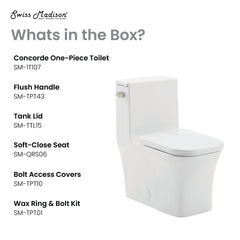 Swiss Madison Concorde One-Piece Square Toilet Side Flush 1.28 gpf - SM-1T107 - The Home Selection