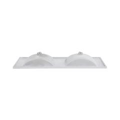 Swiss Madison 48" 3-Hole Widespread Double Basin Vanity Sink Top in Glossy White - SM-VT349-3