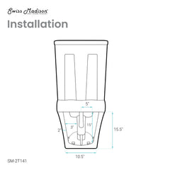 Swiss Madison Nadar Two-Piece Square Toilet Dual-Flush 1.1/1.6 gpf - SM-2T141
