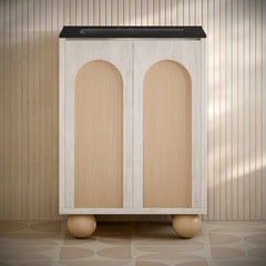 Swiss Madison Plaisir II 24" Freestanding Bathroom Vanity with Black 3-Hole Centerset Sink Top - SM-BV0701
