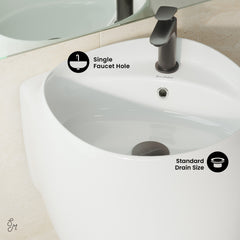 Swiss Madison Ivy Wall-Mount Sink - SM-WS324 - The Home Selection