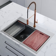Swiss Madison Ravi Dual Basin 33 x 22 Topmount Kitchen Workstation Sink - SM-KT778 - The Home Selection
