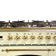 Hallman 30 in. Single Oven Duel Fuel Italian Range, LP Gas, Brass Trim HDFR30BSLP