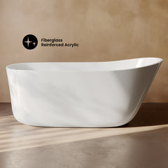 Swiss Madison Sublime 67" Single Slipper Freestanding Bathtub - SM-FB573 - The Home Selection