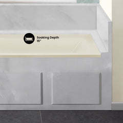 Swiss Madison Voltaire 60" X 30" Left-Hand Drain Alcove Bathtub in Bisque - SM-DB559BQ - The Home Selection