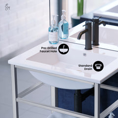 Swiss Madison Pierre 24" Wall-Mounted Bathroom Vanity - SM-BV552 - The Home Selection