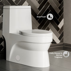 Swiss Madison Virage One-Piece Elongated Toilet Vortex™ Dual-Flush 1.1/1.6 gpf - SM-1T118 - The Home Selection