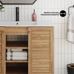 Swiss Madison Bron 36" Freestanding Bathroom Vanity in Golden Oak with Sink Top - SM-BV374