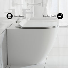 St. Tropez Back-to-Wall Elongated Toilet Bowl - SM-WT514 - The Home Selection