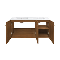 Swiss Madison Classe 48" Wall-Mounted Bathroom Vanity with Double Basin Sink Top - SM-BV2807