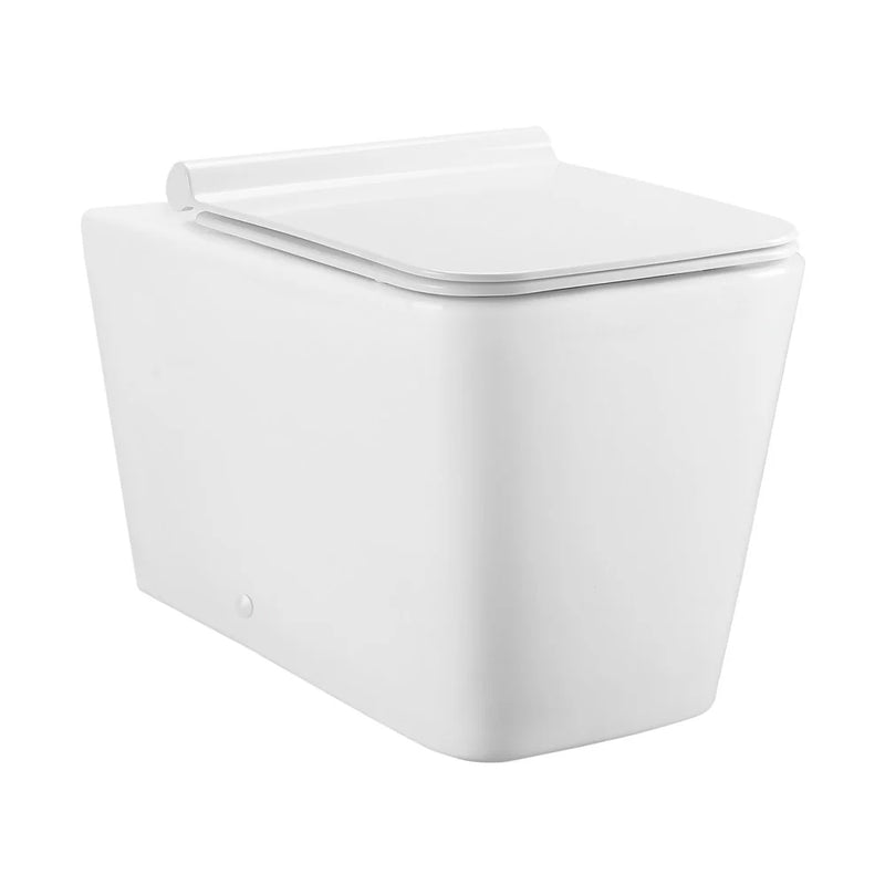 Swiss Madison Concorde Back-to-Wall Toilet Bundle 0.8/1.6 GPF Dual Flush in Glossy Whit - SM-WT0205GW