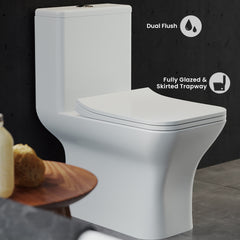 Swiss Madison Carré One-Piece Square Toilet Dual-Flush 1.1/1.6 gpf - SM-1T256 - The Home Selection