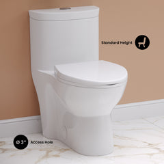 Swiss Madison Sublime One Piece Elongated Toilet with Touchless Retrofit Dual Flush 1.1/1.6 gpf ﻿- SM-1TK205 - The Home Selection