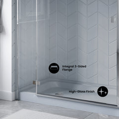 Swiss Madison Voltaire 60 x 32 Single-Threshold, Left-Hand Drain, Shower Base - SM-SB515 - The Home Selection