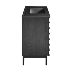 Swiss Madison Cascade 36 in. Bathroom Vanity With Black Ceramic Sink Top- SM-BV471B-C - The Home Selection