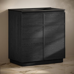 Swiss Madison St. Tropez 36" Freestanding Bathroom Vanity with Black Sink Top - SM-BV0802