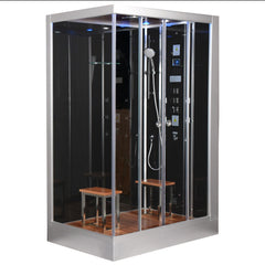Platinum DZ961 Steam Shower - black interior, right-side controls