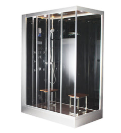 Platinum DZ961 Steam Shower - black interior, left-side controls