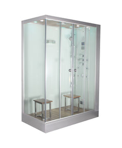 Platinum DZ961 Steam Shower - white interior, right-side controls