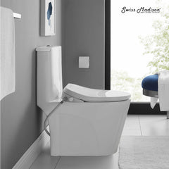 Swiss Madison St. Tropez One-Piece Elongated Toilet Vortex Dual-Flush 1.1/1.6 gpf with Smart Seat Bidet - SM-1T0815GW