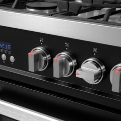 Cosmo Cosmo 36 in. Nebula Collection 3.8 cu. ft. Gas Range, 5 Burners, Rapid Convection Oven, Cast Iron Grates in Matte Black - COS-965AGC-BKS
