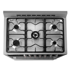Cosmo Cosmo 36 in. Nebula Collection 3.8 cu. ft. Gas Range, 5 Burners, Rapid Convection Oven, Cast Iron Grates in Matte Black - COS-965AGFC-BKS