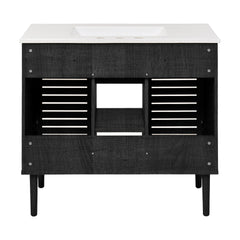 Swiss Madison Bron 36" Freestanding Bathroom Vanity with 3-Hole Widespread Sink Top - SM-BV6202
