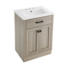 Swiss Madison Burdon 24 in. Bathroom Vanity With Ceramic Sink Top - SM-BV43 - The Home Selection