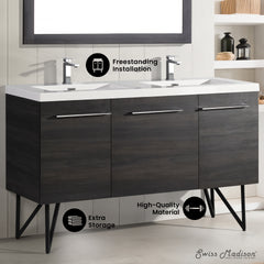Swiss Madison Annecy 60" Bathroom Vanity - SM-BV2 - The Home Selection