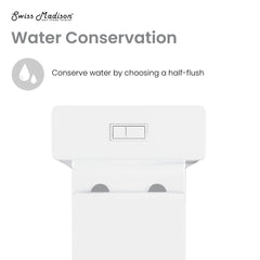 Swiss Madison Nadar Two-Piece Square Toilet Dual-Flush 1.1/1.6 gpf - SM-2T141