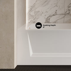 Swiss Madison Virage 60" x 30" Left or Right Hand Drain Alcove Bathtub with Apron - SM-AB58 - The Home Selection