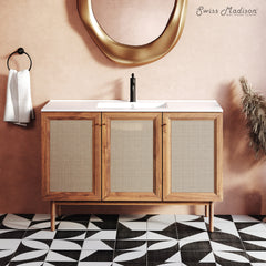 Swiss Madison Classe 48" Freestanding Bathroom Vanity in Golden Oak with Sink Top - SM-BV665