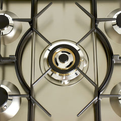 Hallman 30 in. Single Oven Duel Fuel Italian Range, Brass Trim HDFR30BS
