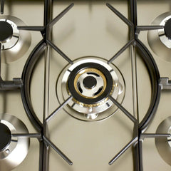 Hallman 30 in. Single Oven All Gas Italian Range, Brass Trim HGR30BS